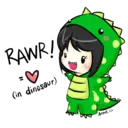 RAWR!
(in dinosaur)
Annie