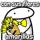 con sus flores
Valentina
amarillas