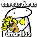 con sus flores
Valentina
amarillas