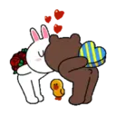 Urso e Coelho Presentando