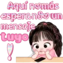 Aquí nomás
esperando un
mensaje
tuyo
♡
Melissa