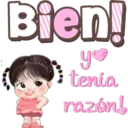 Bien!
yo
tenía
razón!
Melissa