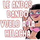 LE ANDAS
DANDO
VUELO A LA
HILACHA