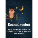 Buenas noches QUE TENGAS DULCES SUEÑOS Y UNA NOCHE HERMOSA.