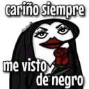 cariño siempre
Valentina
me visto
de negro
