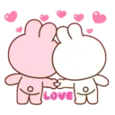 Koni & Ebi love couple rabbit 1