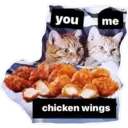 you me
chicken wings