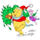 NAVIDAD WINNIE POOH Y AMIGOS BLANCA AT 5