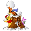 NAVIDAD WINNIE POOH Y AMIGOS BLANCA AT 12