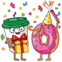 Donut and coffee 1 10
