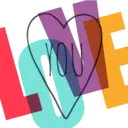 Stickers love you 18