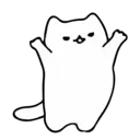 Gatito blanco mov 6