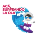 ACÁ, SURFEANDO LA OLA