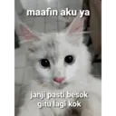 maafin aku ya
janji pasti besok
gitu lagi kok