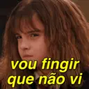 vou fingir que não vi
