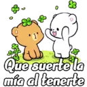 0
J'
Que suerte la
mía al tenerte