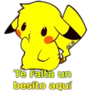 し Te falta un besito aquí