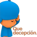 Que
decepción.