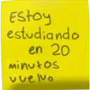 Estoy
estudiando
en 20
minutos
vuelvo