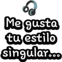 Me gusta tu estilo singular...
