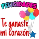 FELICIDADES
Te ganaste
mi ĉorazón
CO
