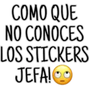 COMO QUE
NO CONOCES
LOS STICKERS
JEFA!