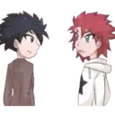 Child Hair Black & Red 27
