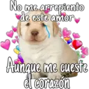 No me arrepiento
de este amor
Aunque me cueste
el corazón